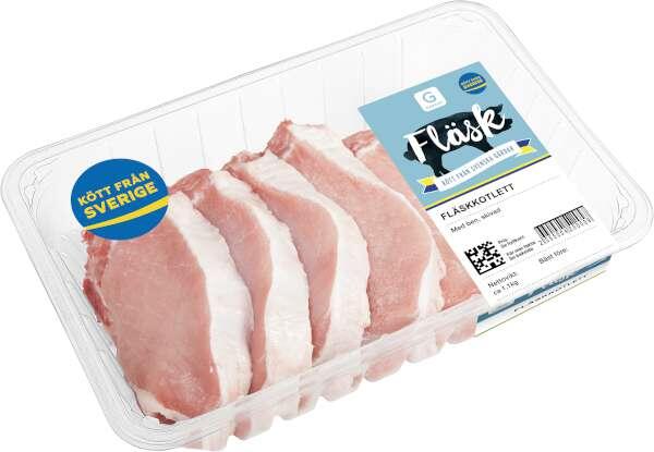 Fläskkotlett med Ben Skivad