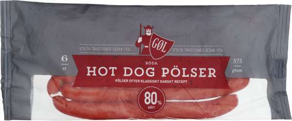 Röda Hot Dog Pölser