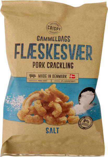 Gammeldags Fläsksvålar Med Salt
