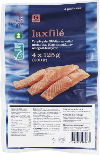 Lax 4-Pack, Fryst