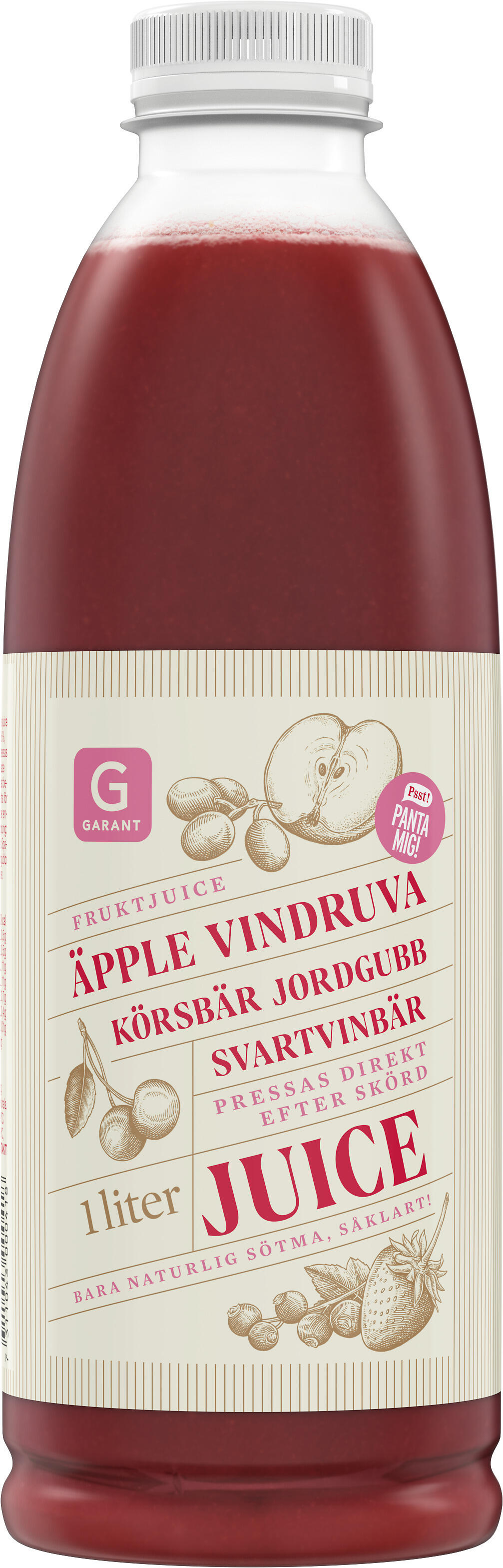Äpple Vindruva Körsbär Jordgubbe
