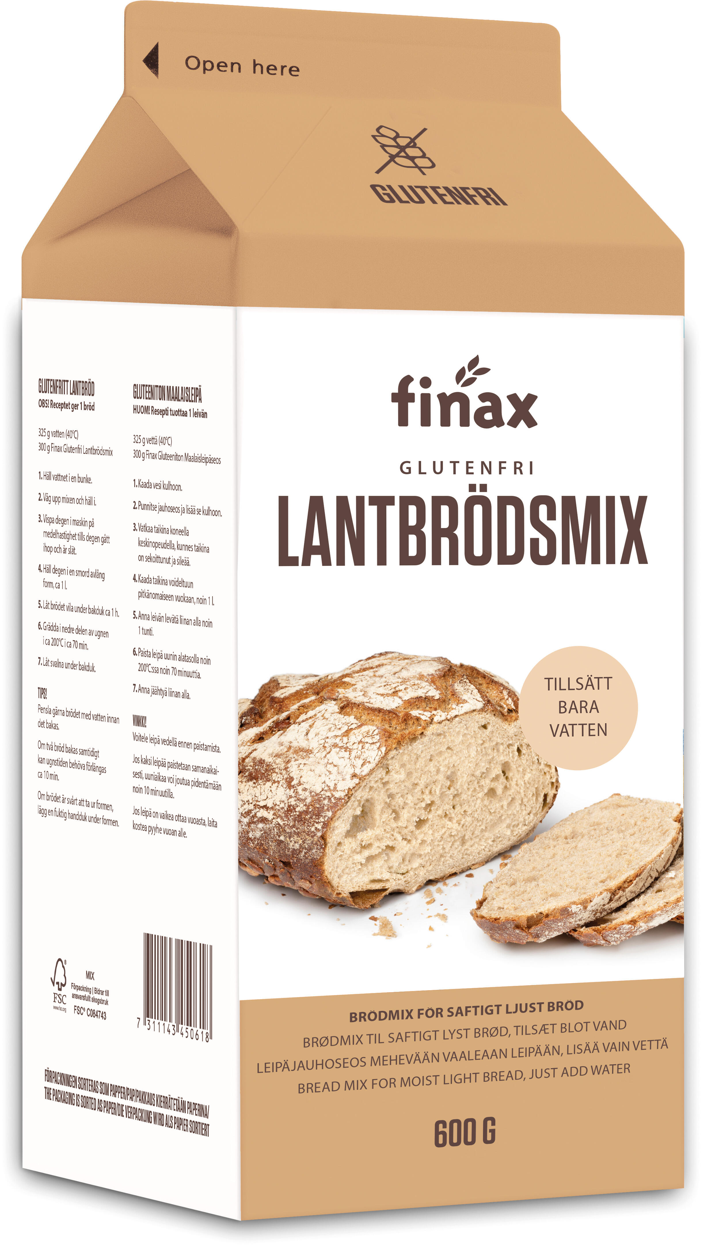 Lantbrödsmix Glutenfri