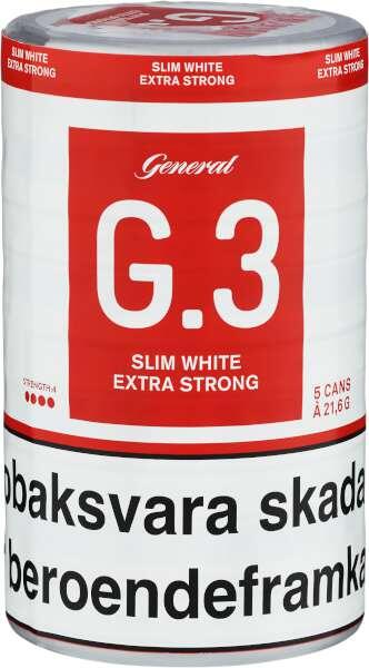 General G.3 Slim Extra Strong White Portion Stock