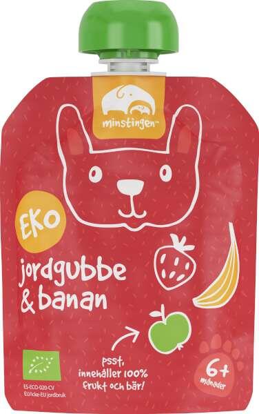 Jordgubb Banan Puré Eko Klämmis