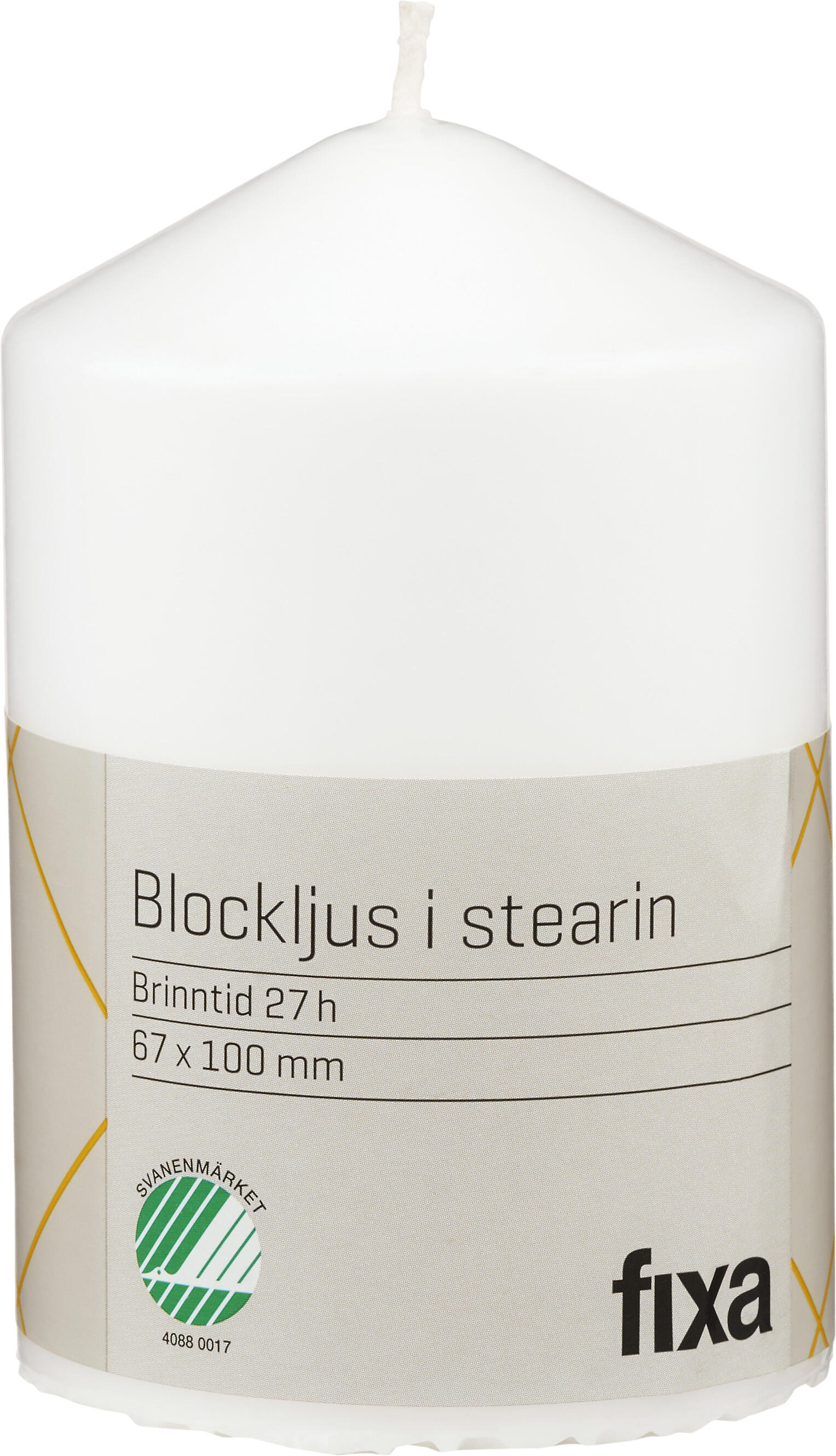 Blockljus 10Cm Stearin