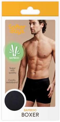 Herrboxer Bambu Svart M
