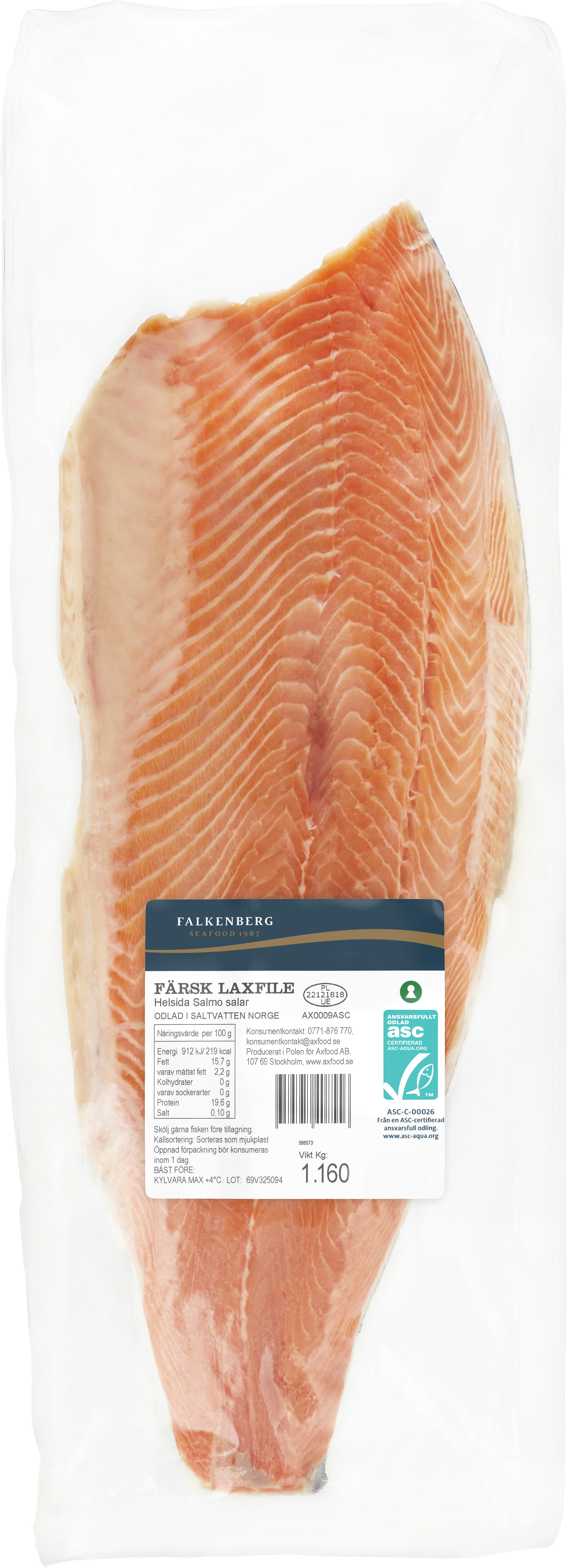 Laxfilésida Hel, Färsk