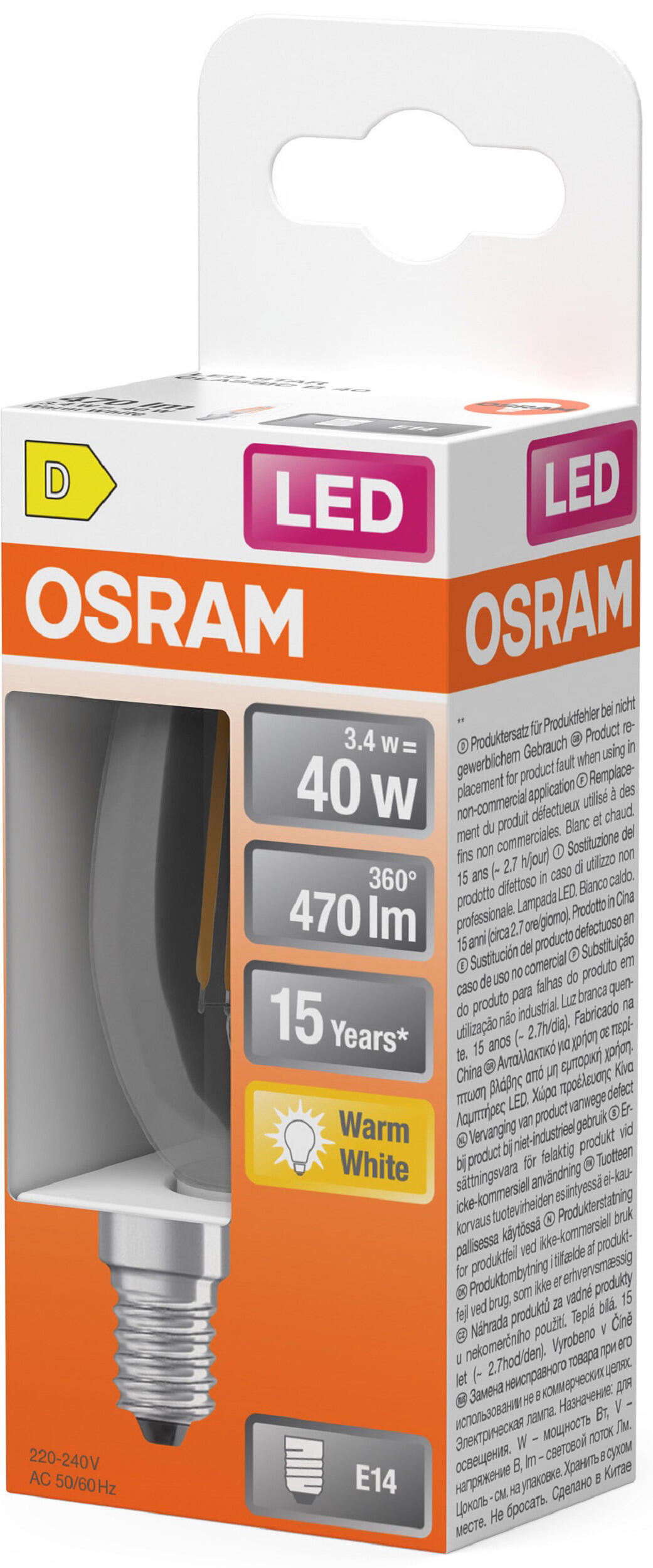 Led Kronlampa 470Lm E14 40W