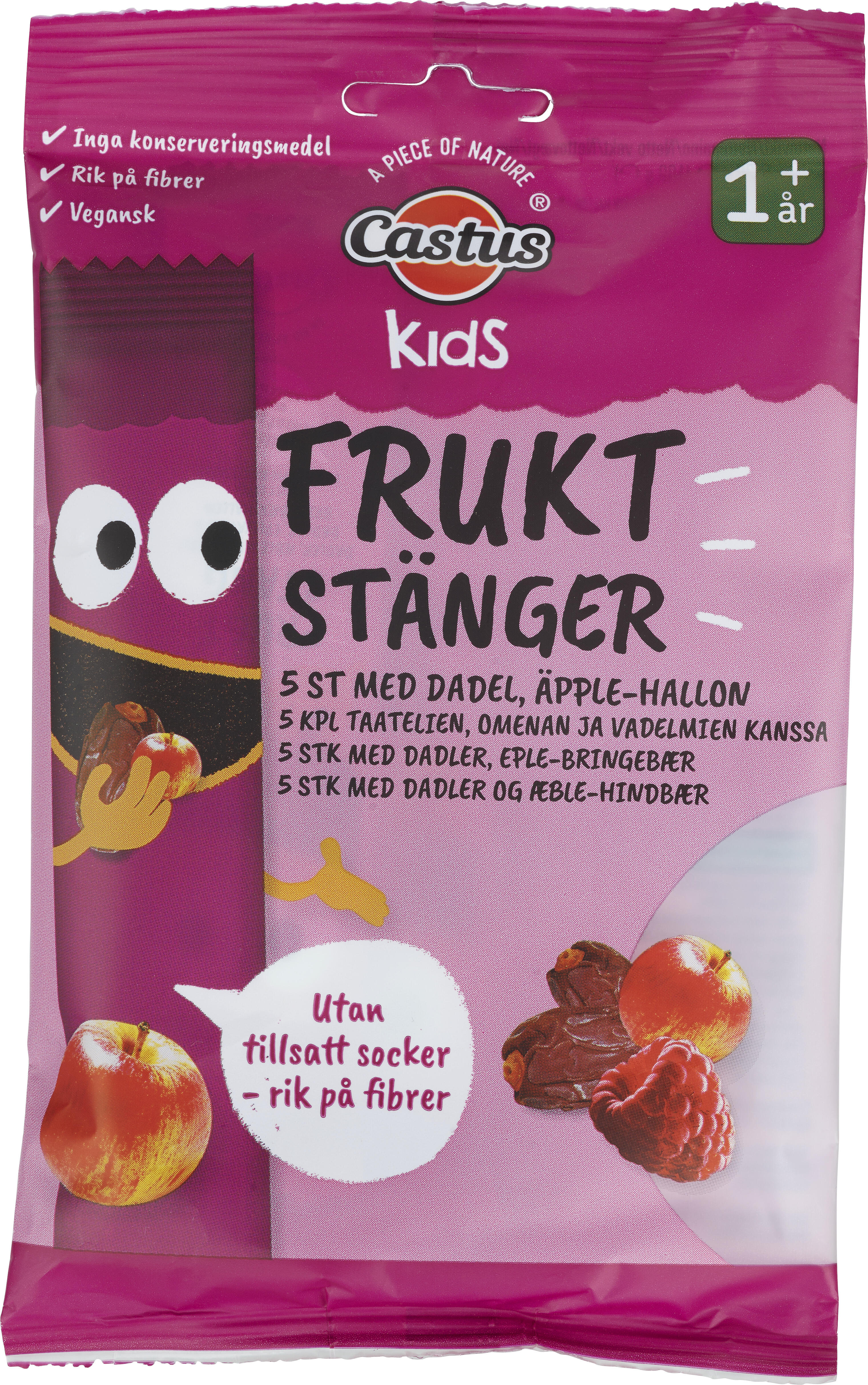 Äpple Hallon Fruktstänger