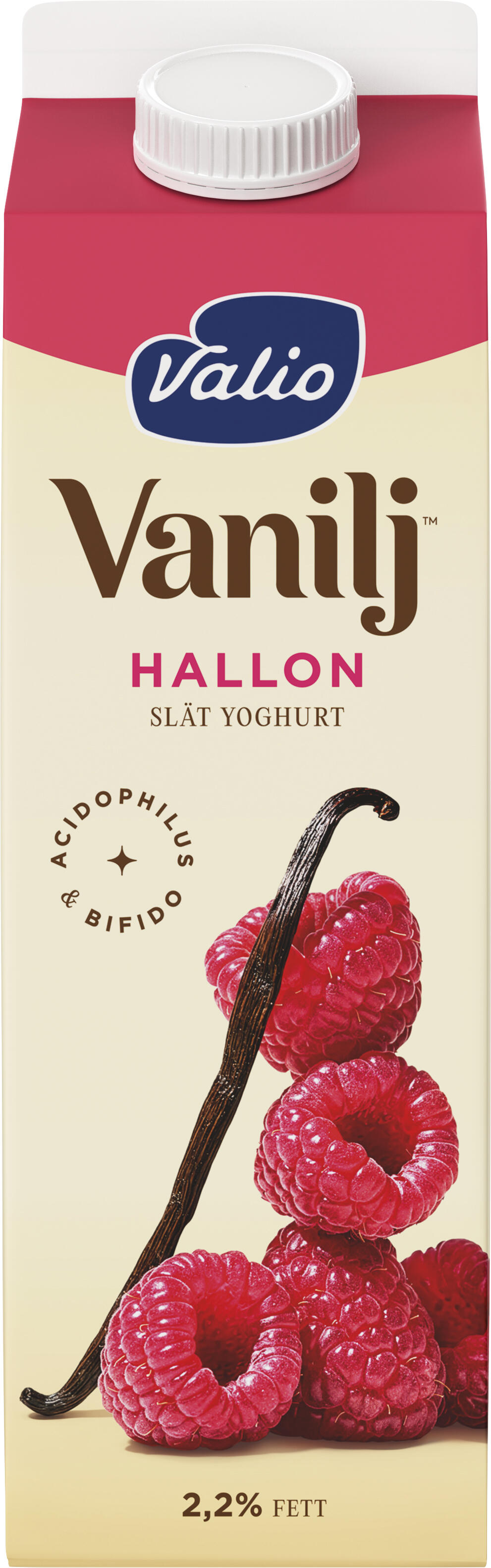 Hallon Slät Vaniljyoghurt
