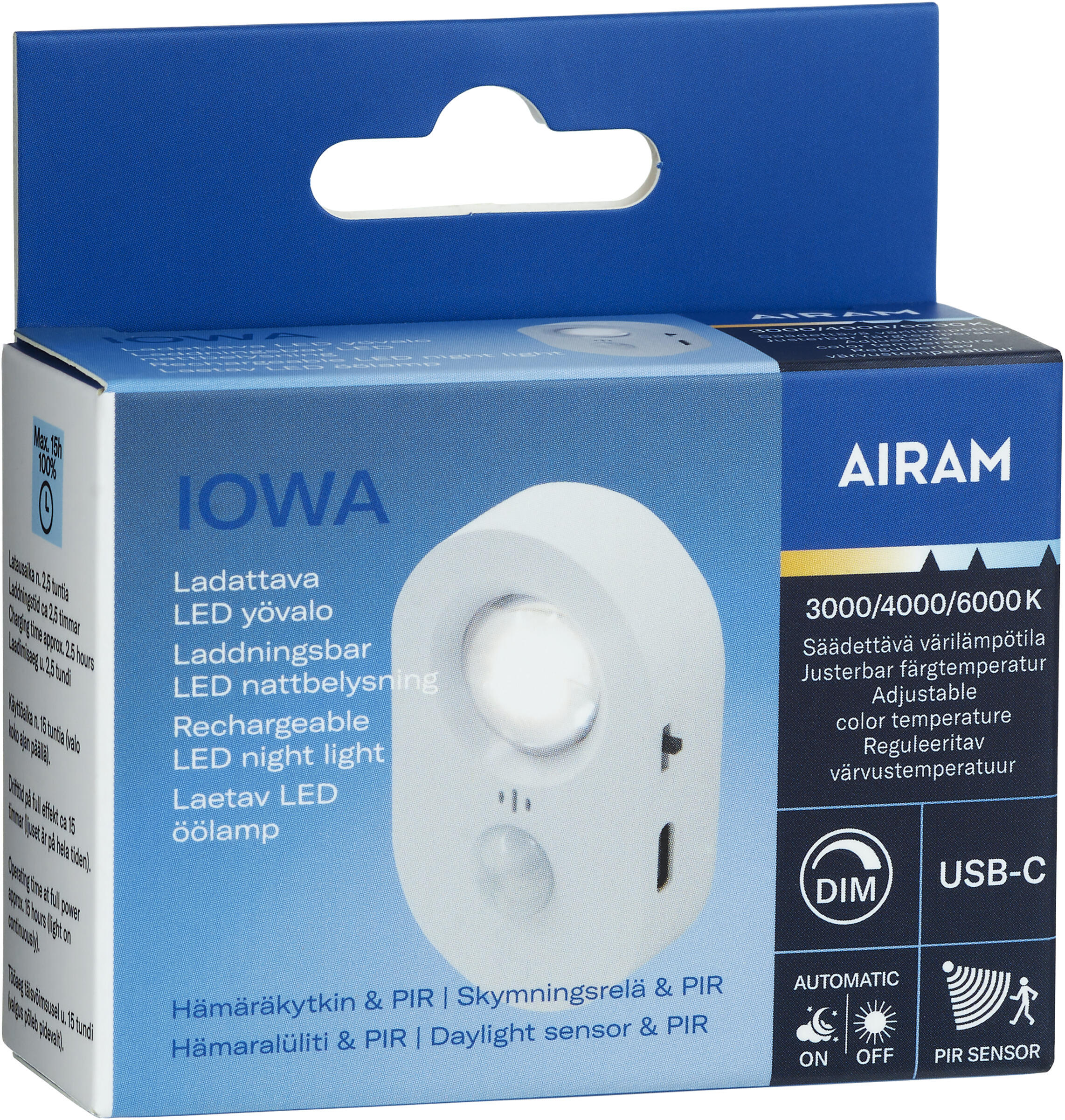 Lampa Iowa med Sensor