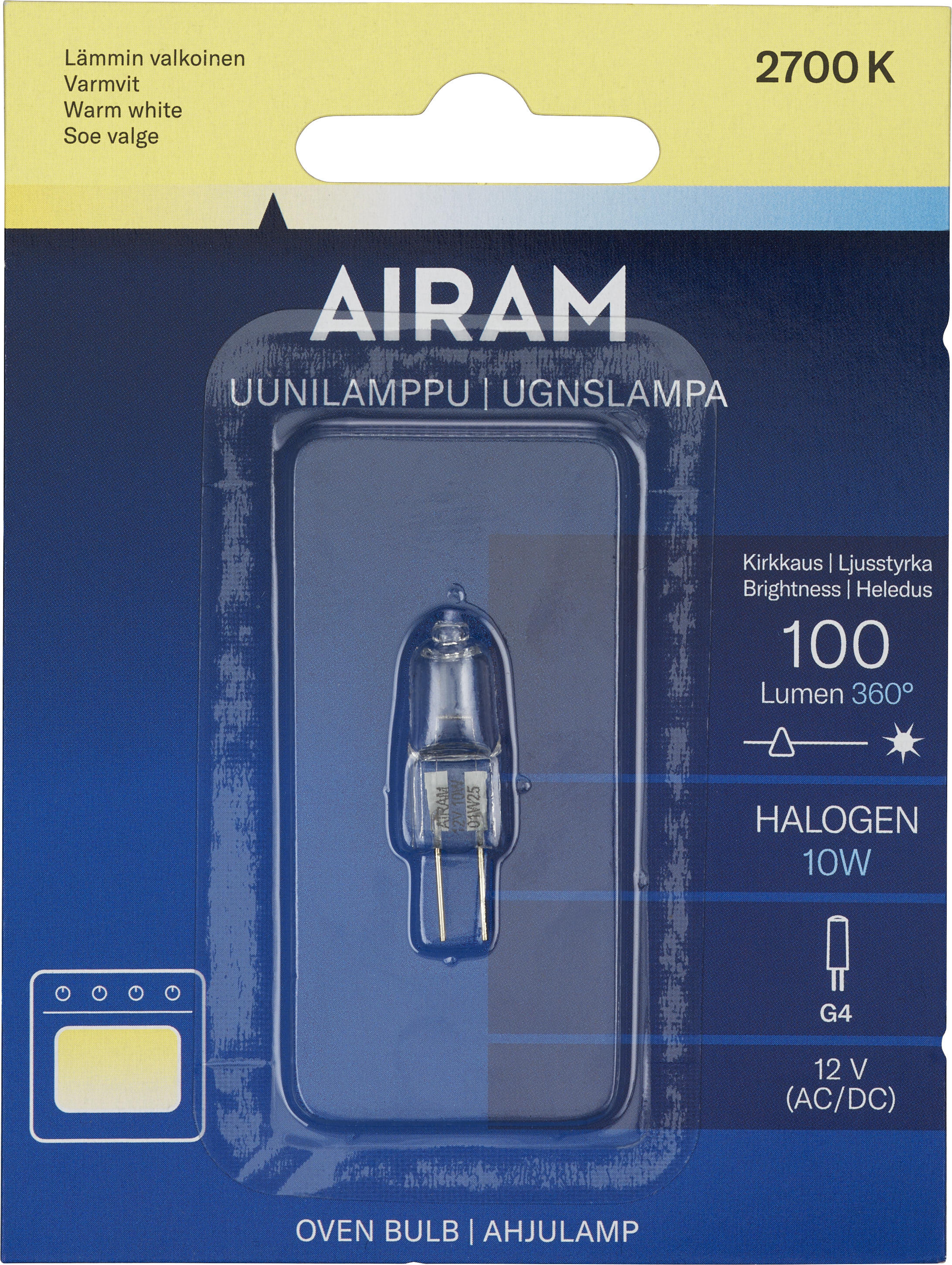 Ugnslampa 100Lm G4 10W