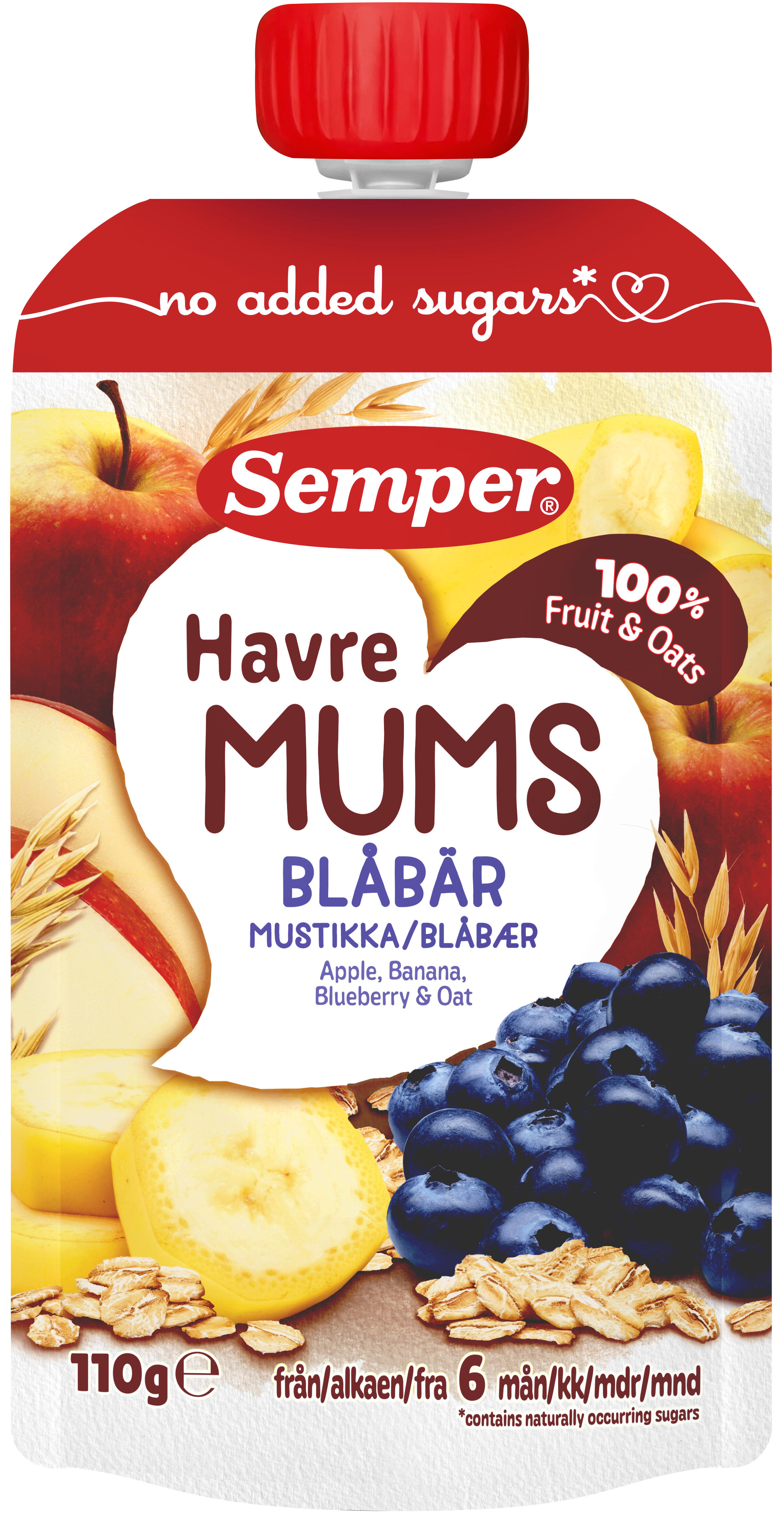 Fruktmums Blåbär Havre