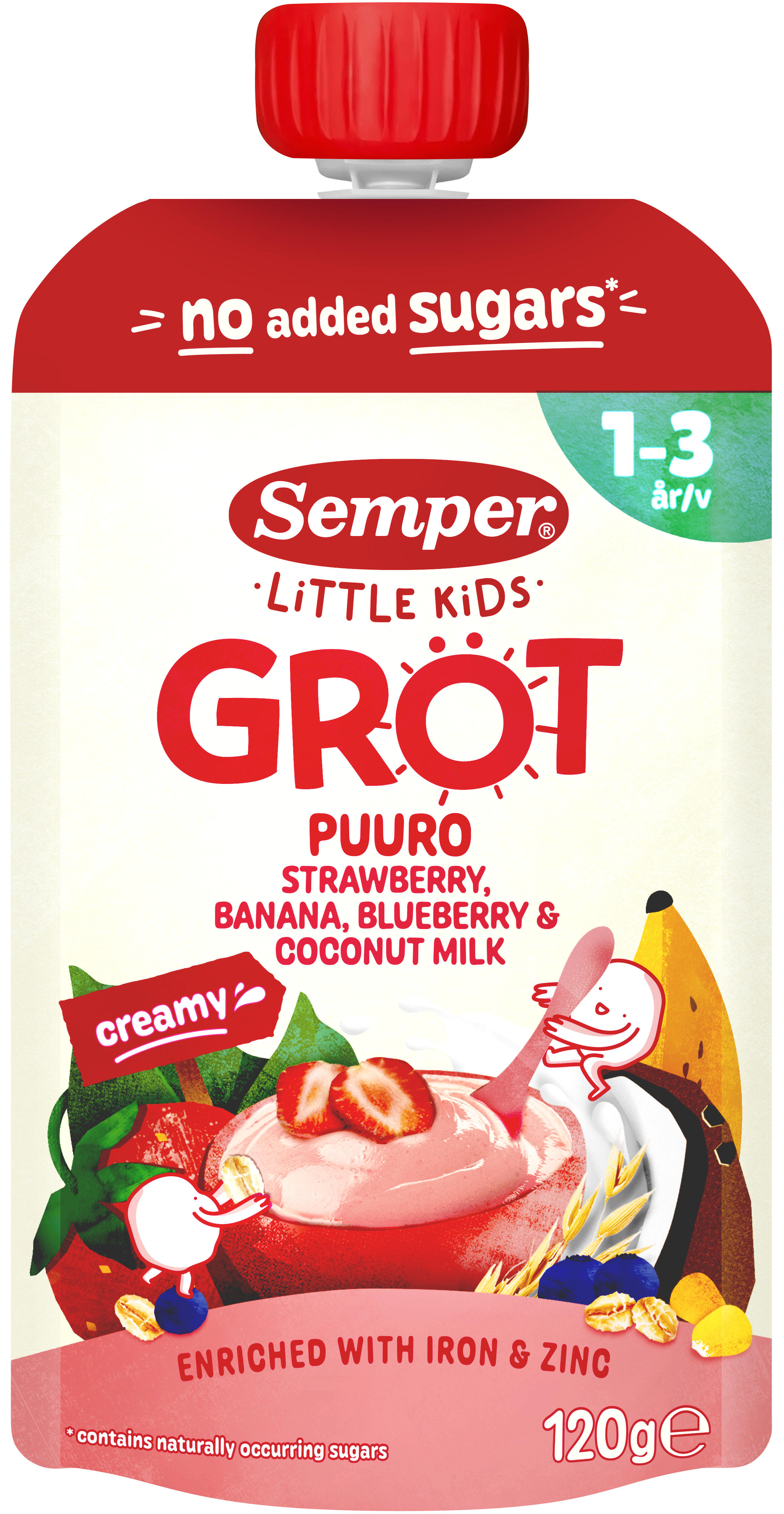 Gröt Jordgubb Banan