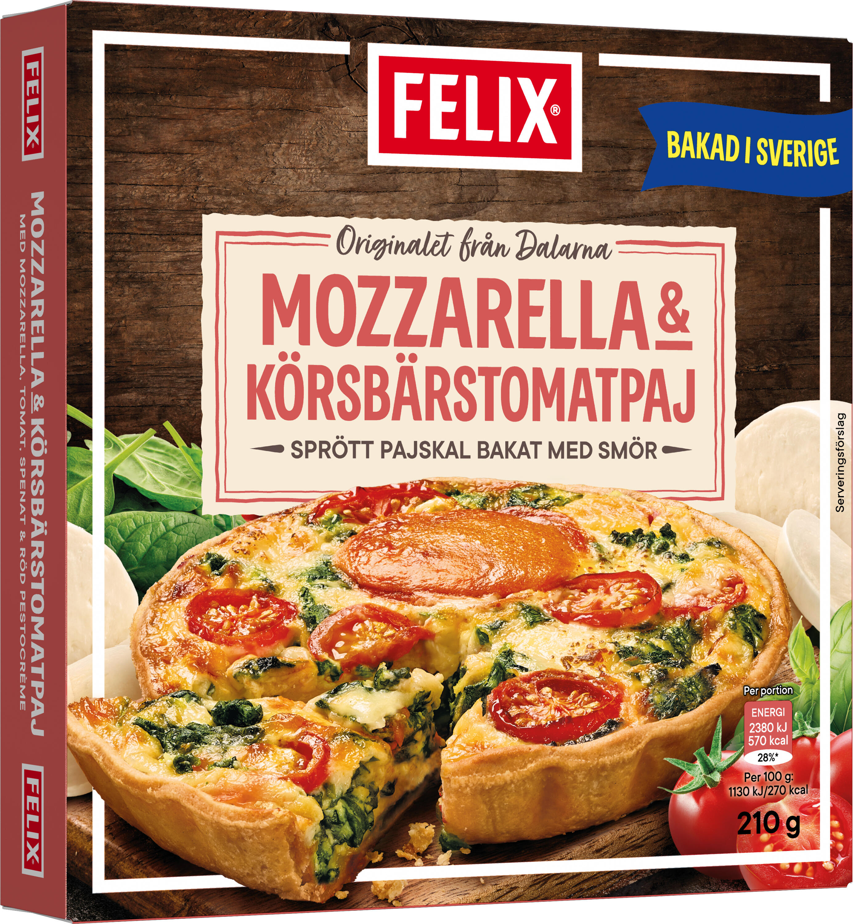 Mozzarella Körsbärtomat Paj