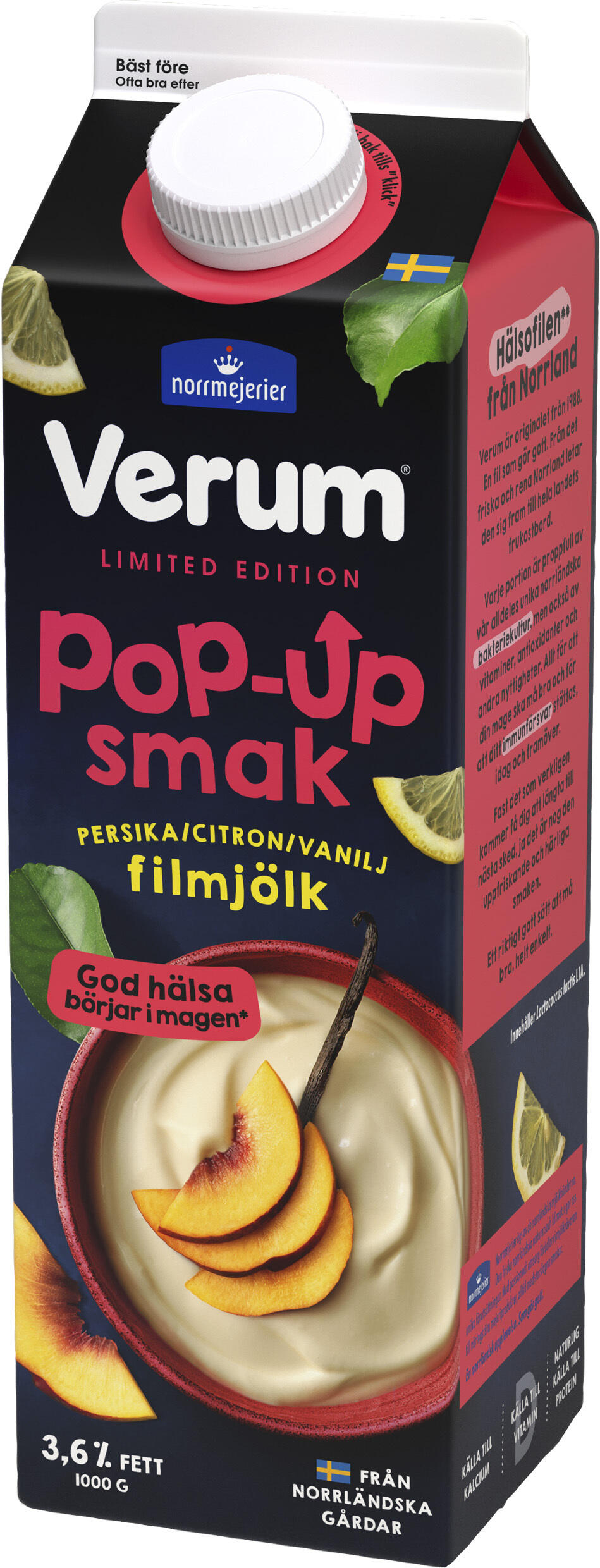 Persika Citron Vanilj Filmjölk