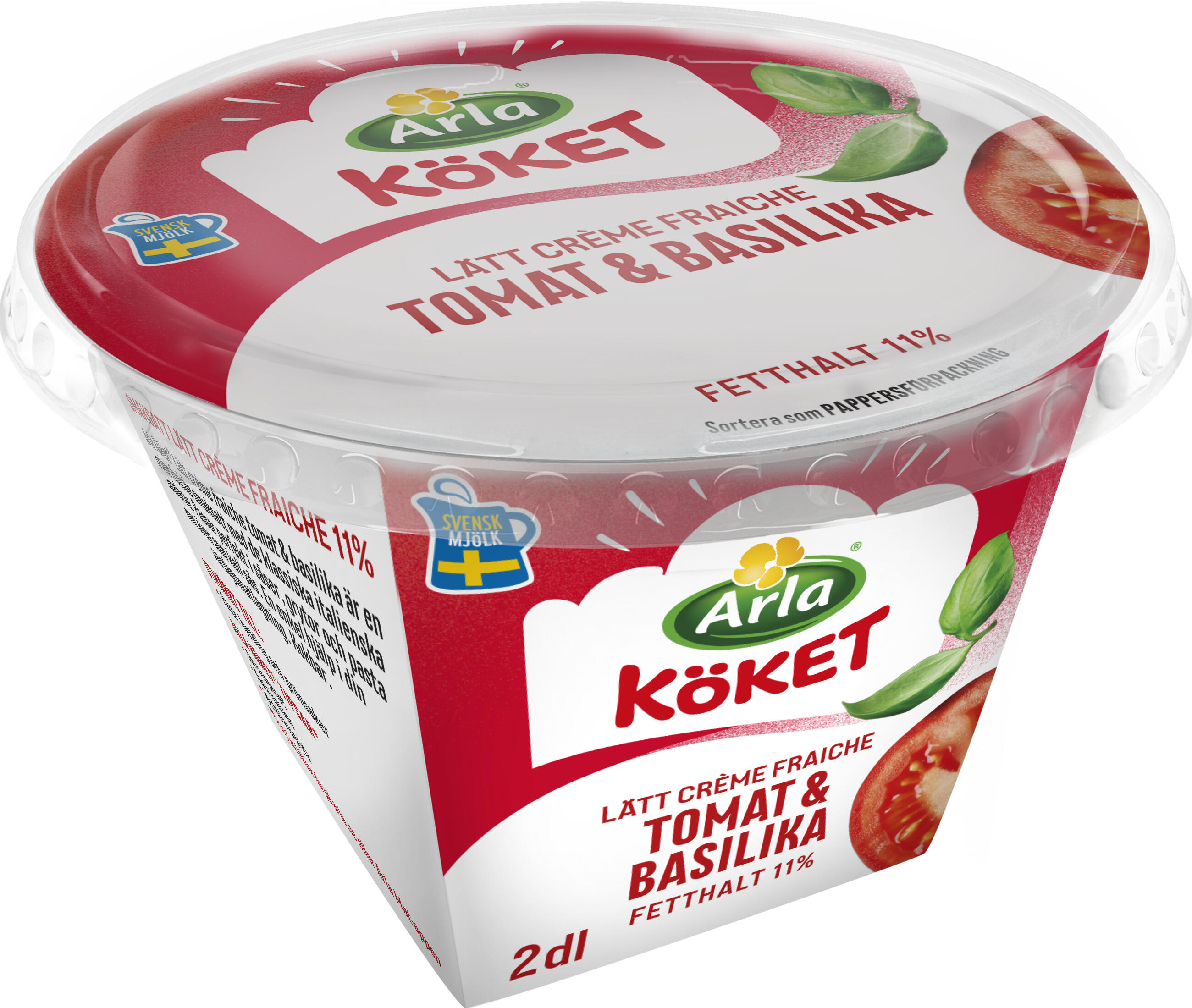 Tomat Basilika Lätt Crème Fraiche