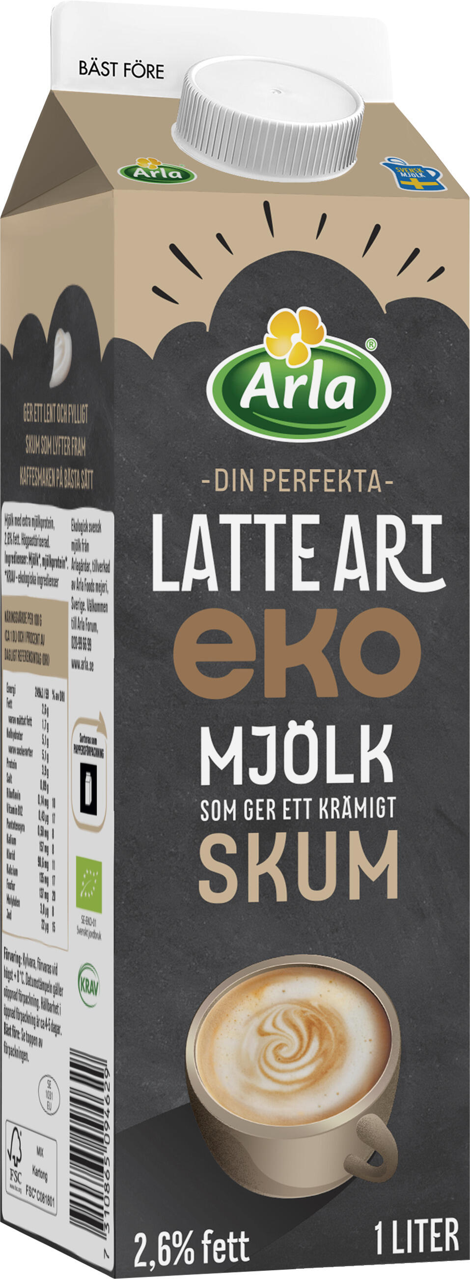 Latte Art Mjölk Eko