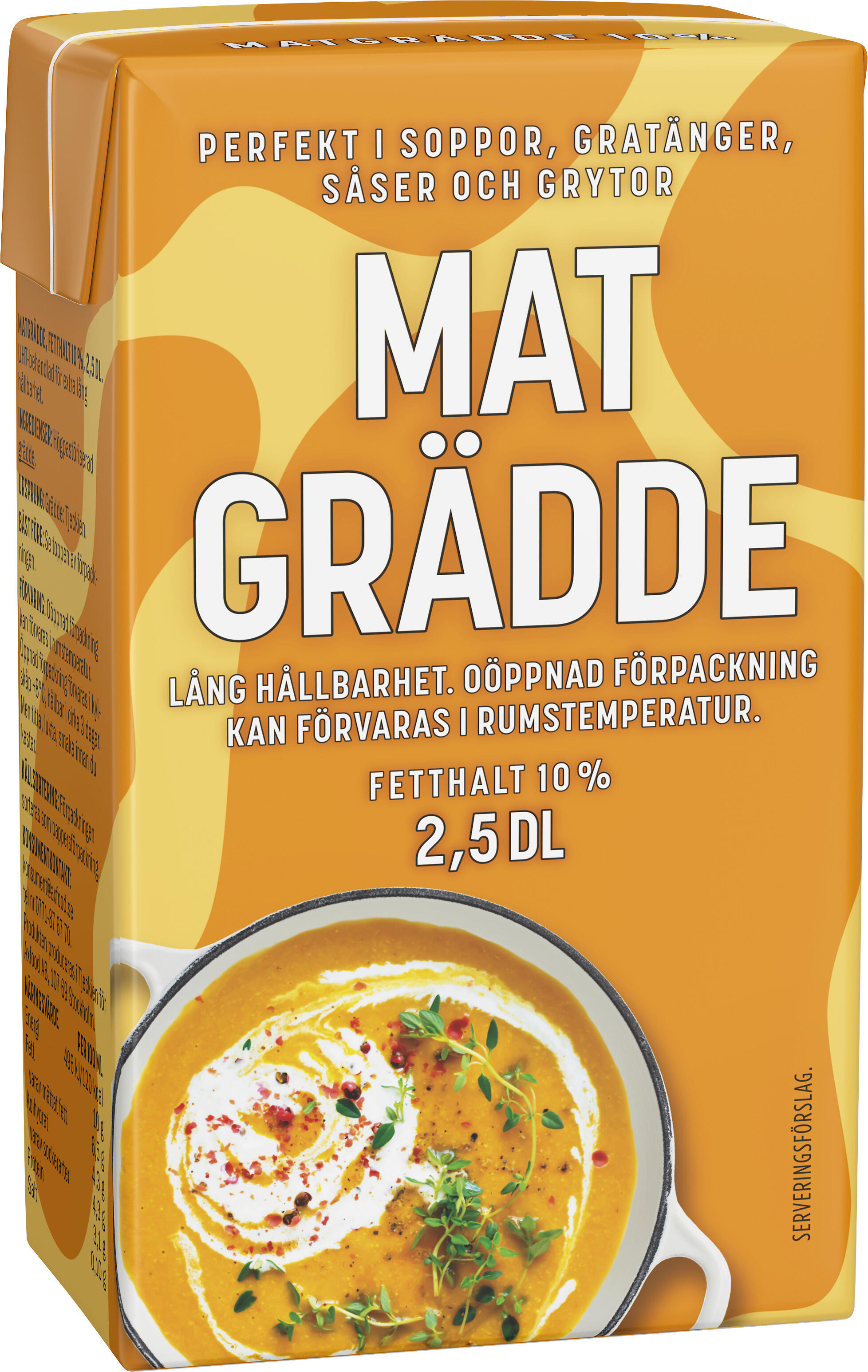 Mat Grädde Lång Hållbarhet