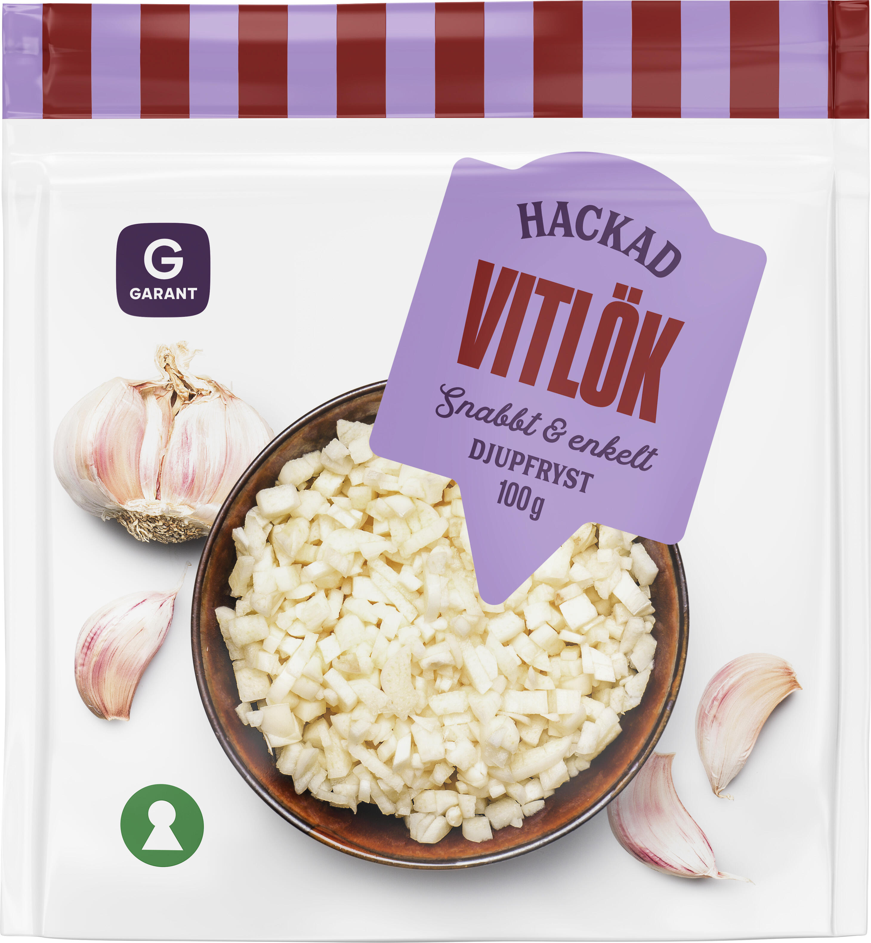 Vitlök Hackad