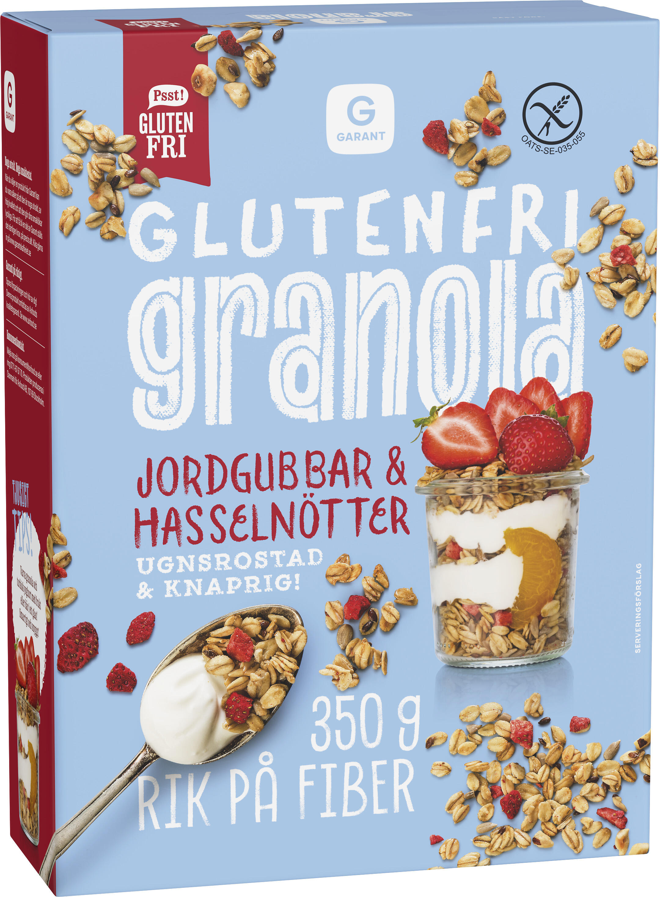 Granola Hasselnöt Jordgubb