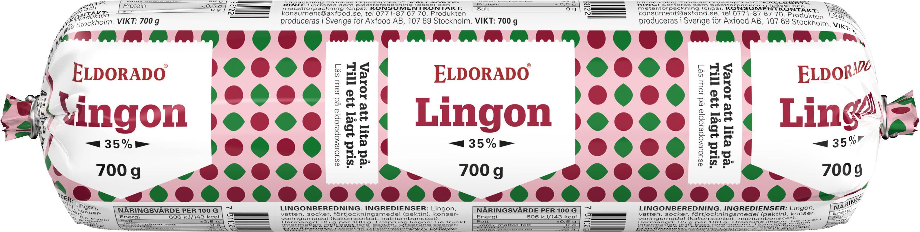 Lingonsylt 35% Refill