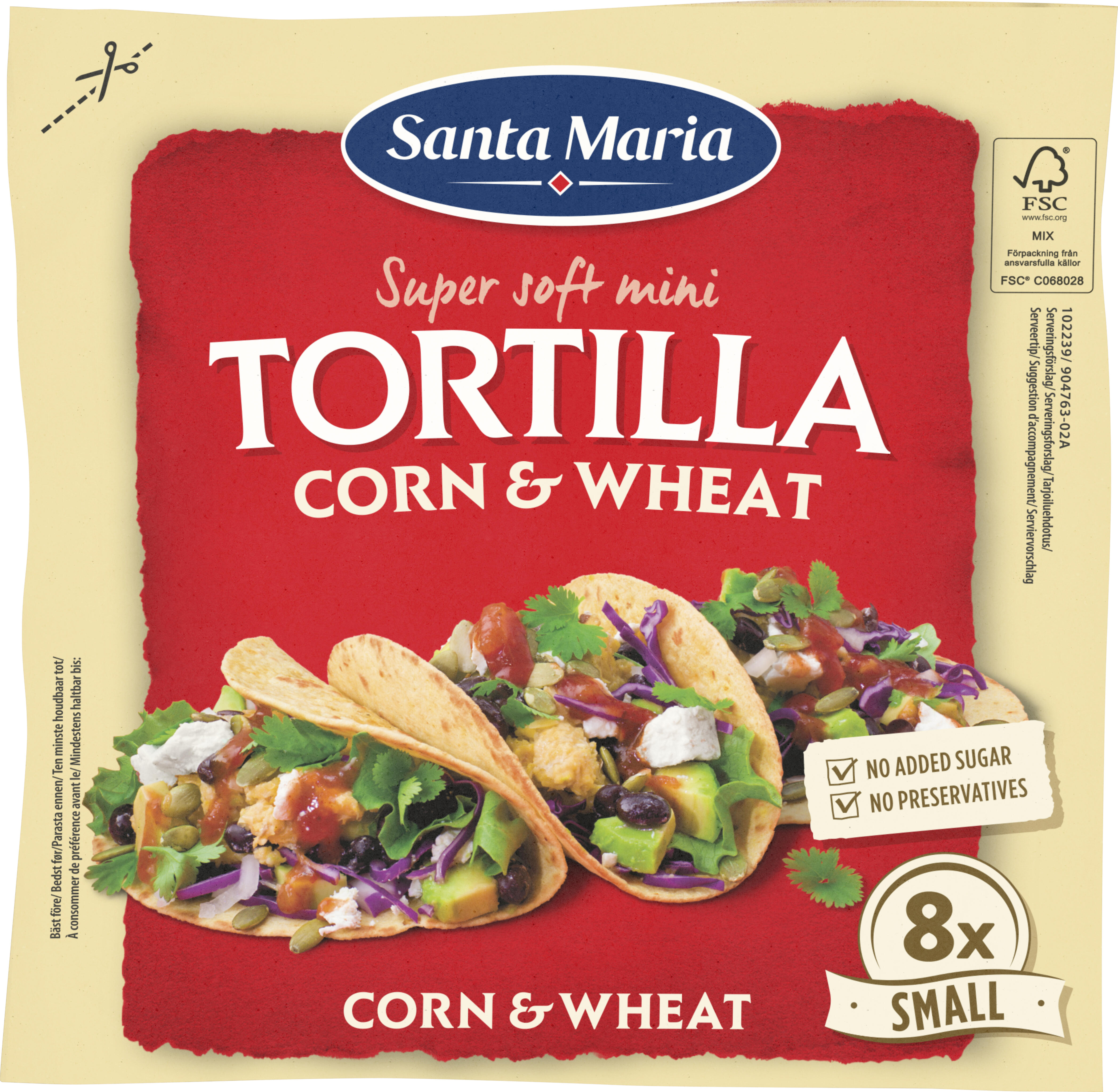 Tortilla Corn & Wheat Small