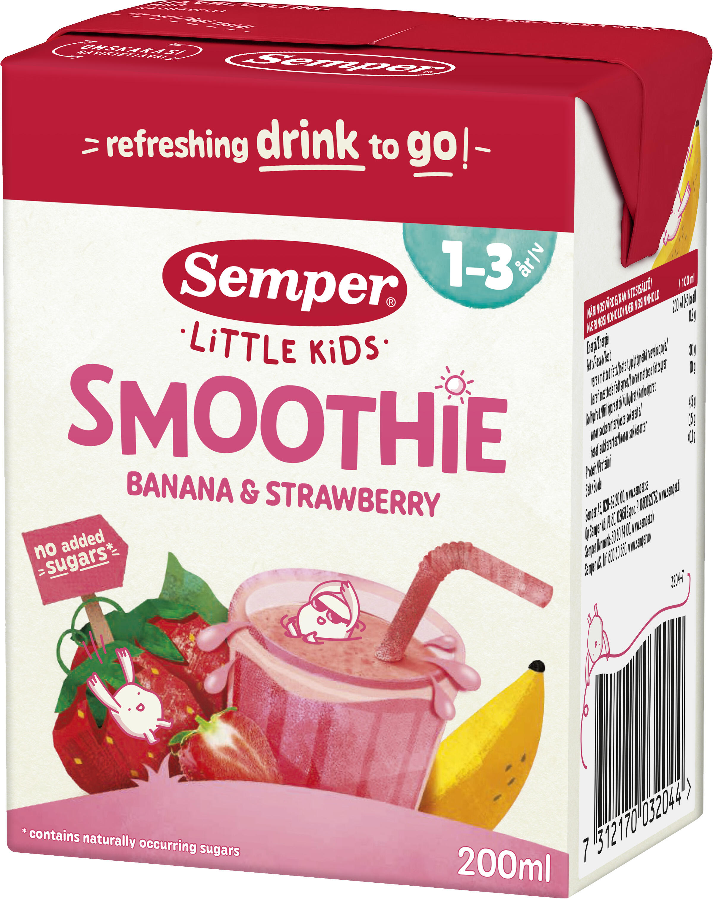 Smoothie Banan Jordgubb