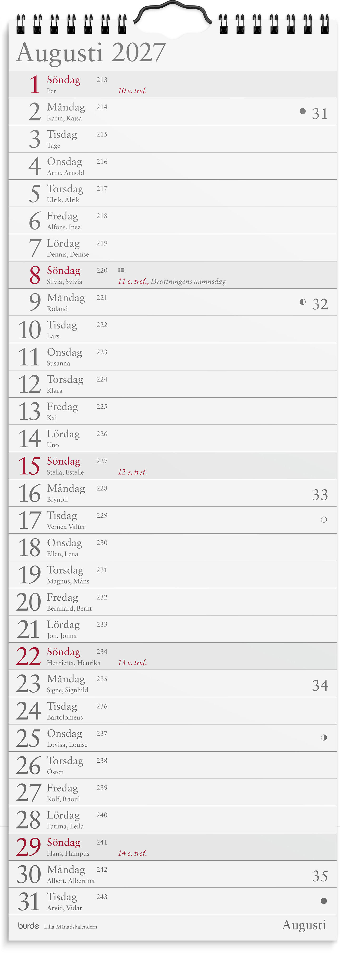 Lilla Månads Kalender