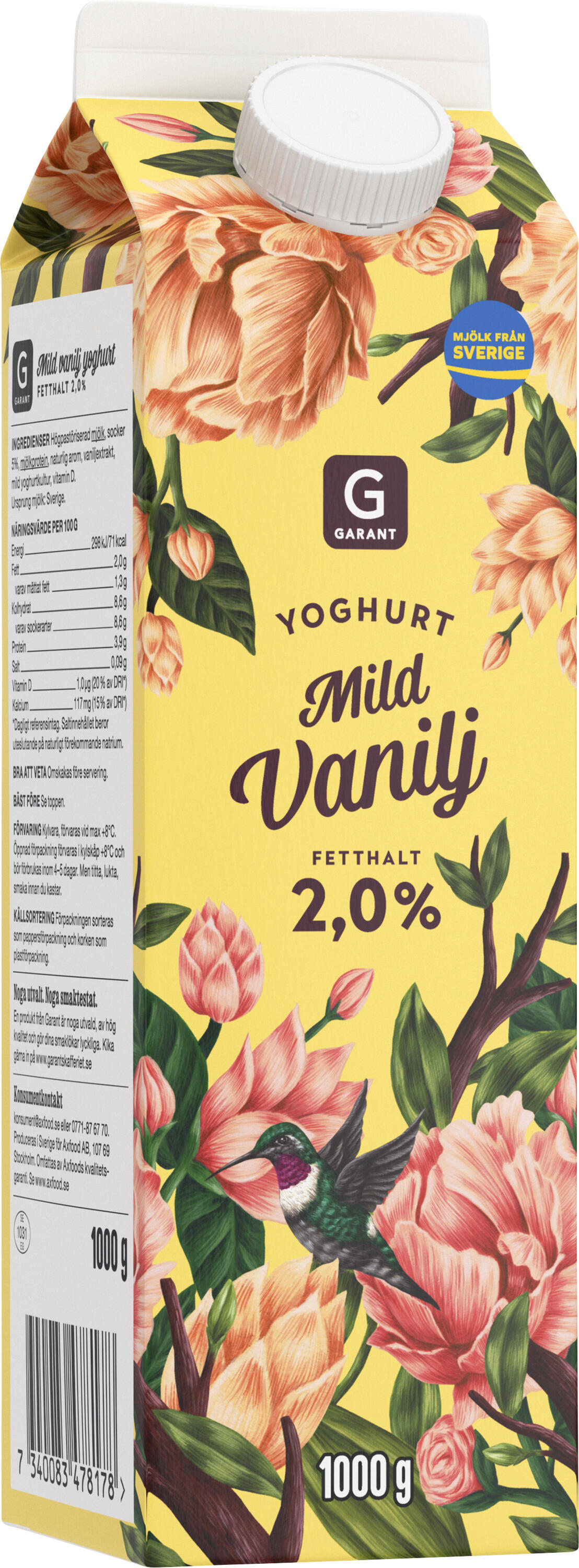 Mild Vaniljyoghurt 2%
