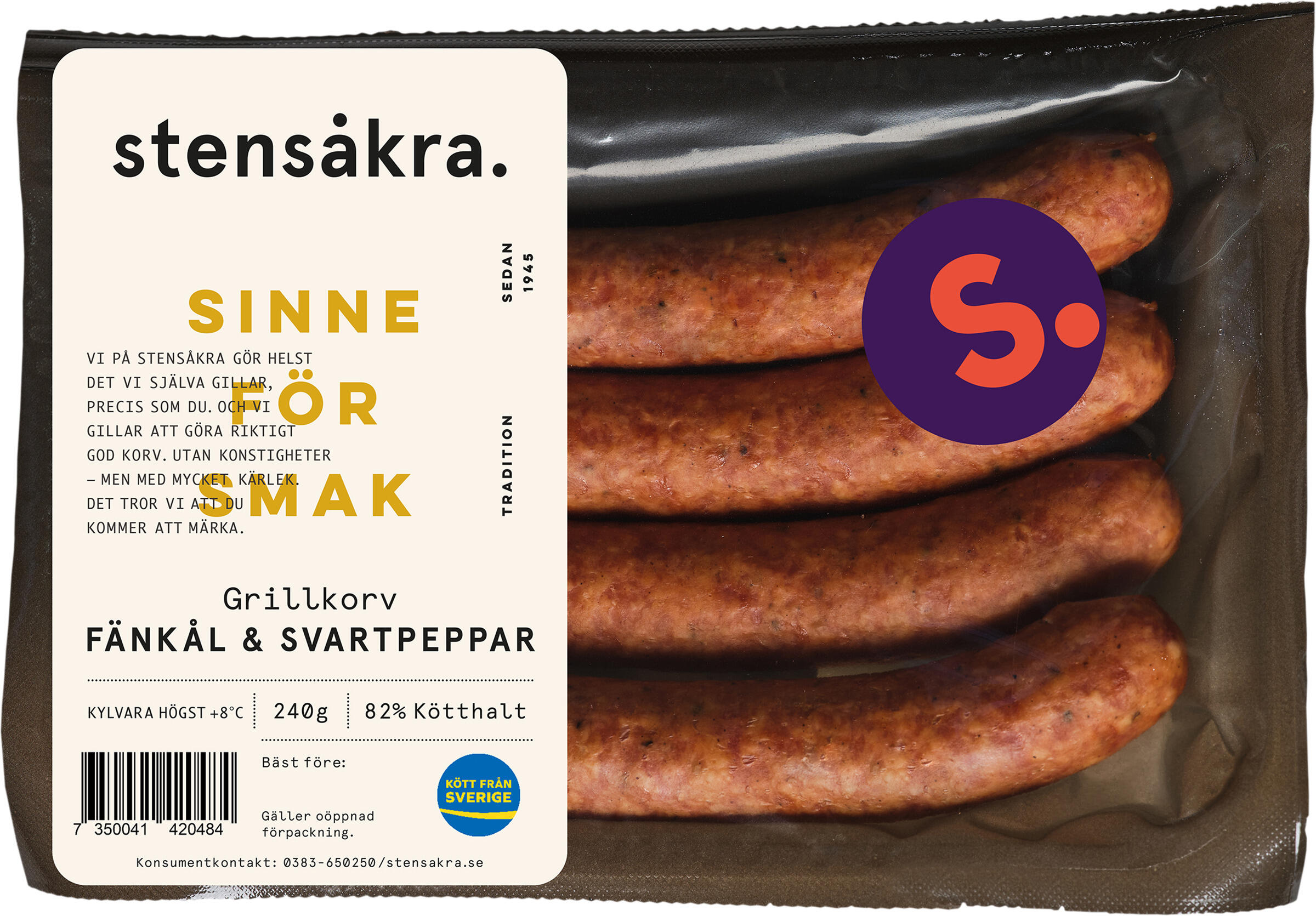 Grillkorv Fänkål & Svartpeppar