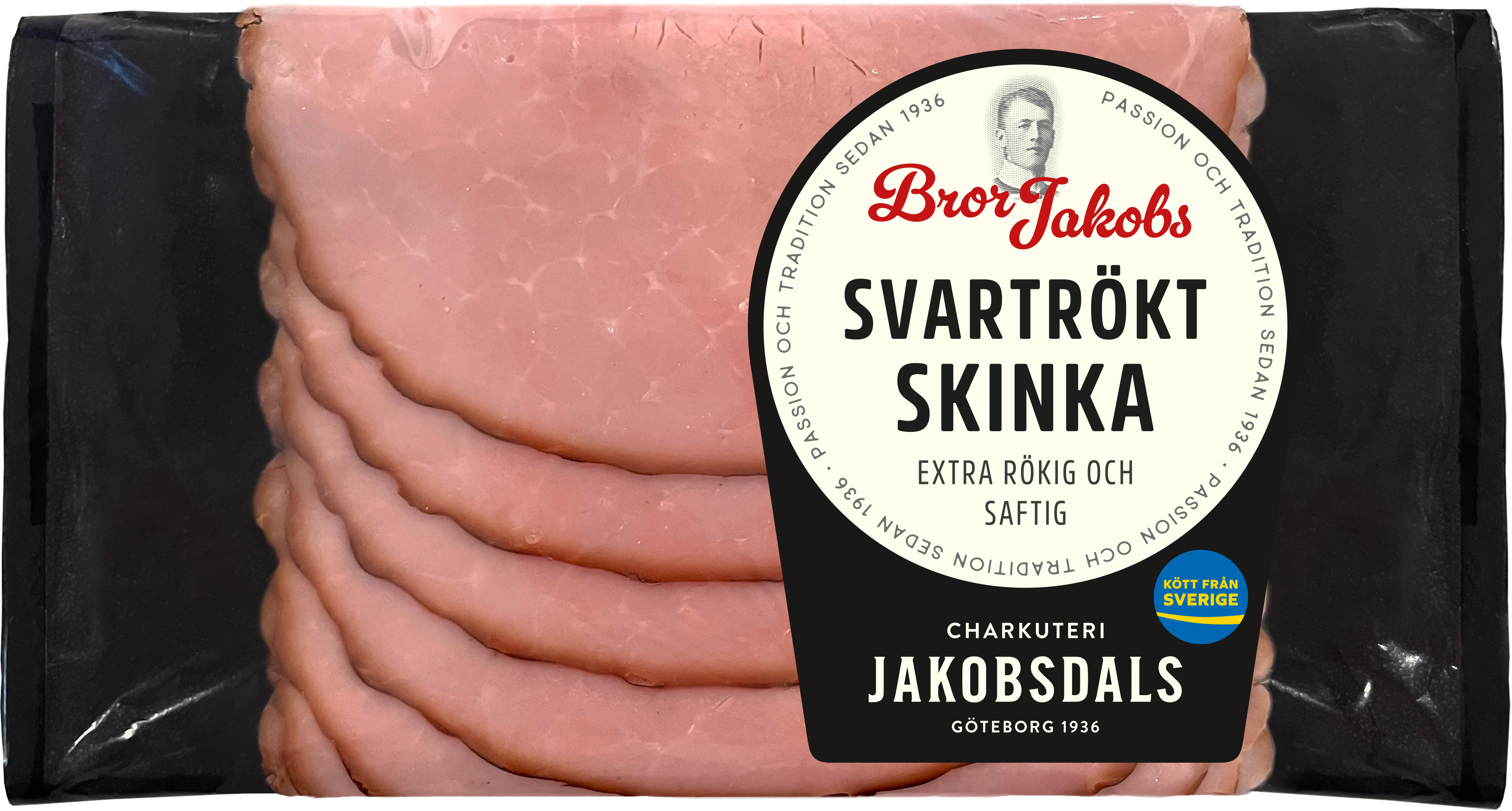 Svartrökta Skinka Skivad