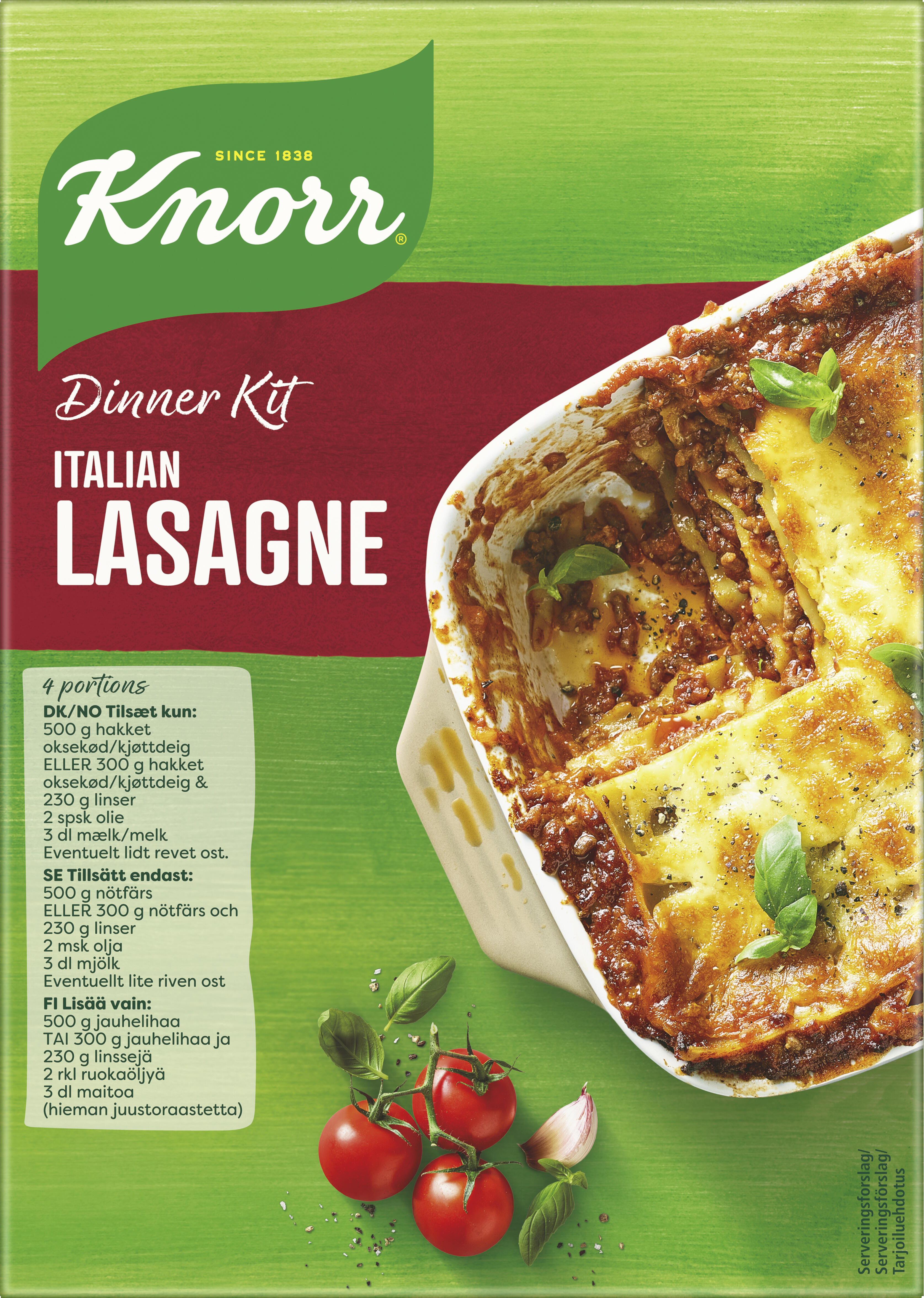 Lasagne Italian Dinnerkit