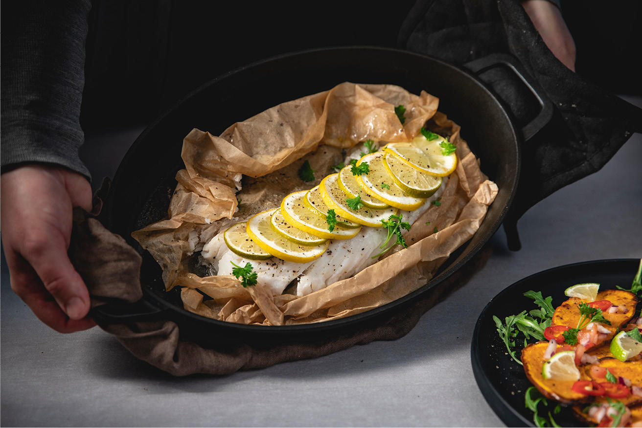 Rostad potatis med lime &amp; citronbakad torsk - City Gross