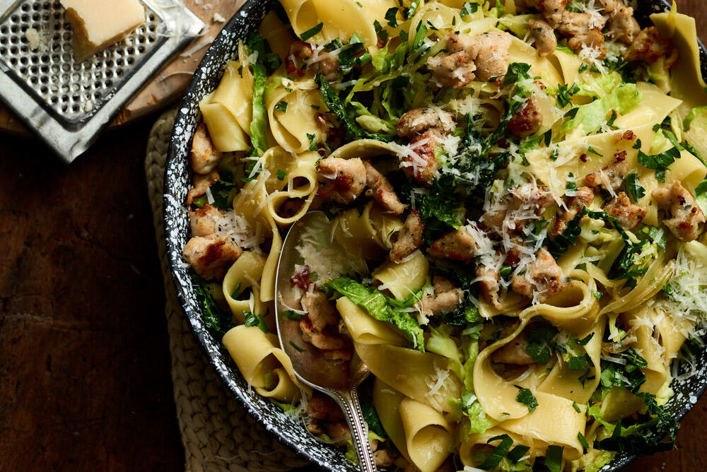 Tagliatelle med kyckling och savoykål City Gross